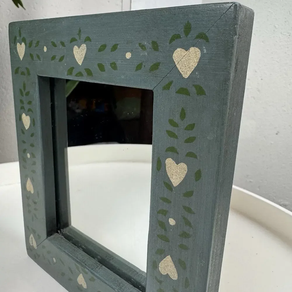 Vintage Rustic Cottagecore Farmhouse Eclectic Grandma‎ Wooden Mirror Frame 7
